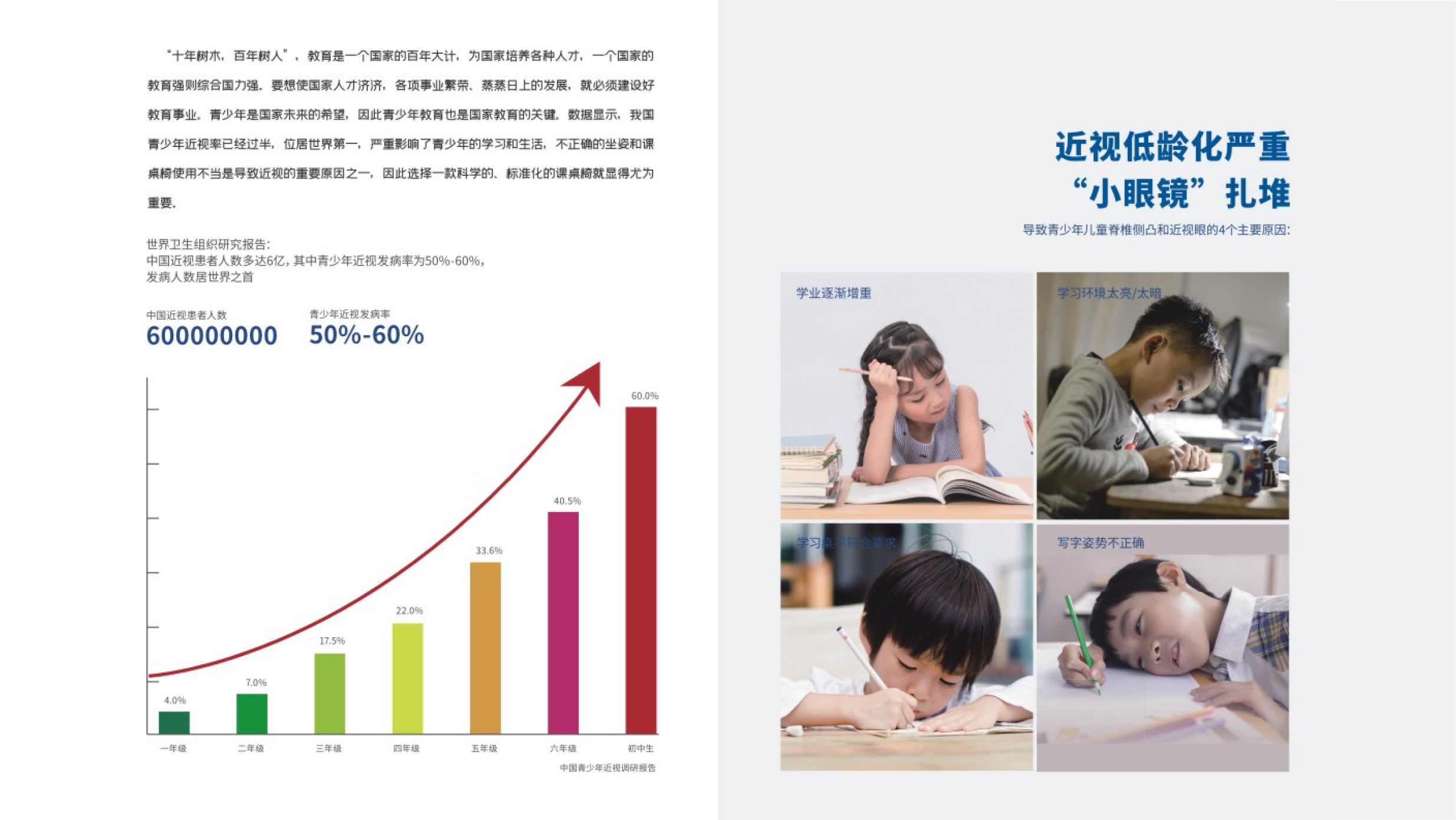 博仕有成午休課桌椅，有效預防近視駝背